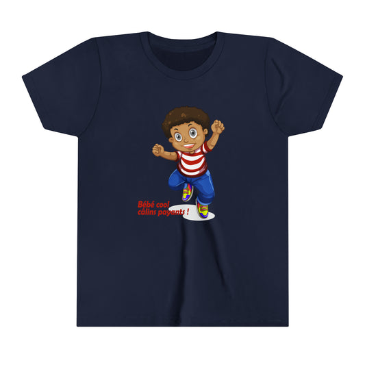 T-shirt à manches courtes pour bébés personnalisé "Bébé cool, câlins payants