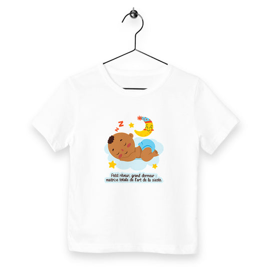 T-shirt Enfant personnalisé avec prénom au dos "petit dormeur, grand rêveur"